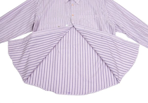 GIANNI VERSACE Check Stripe Woven Long Shirt Pink Size 52