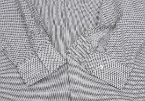GIANNI VERSACE Pindot Stripe Woven Long Shirt White Size 52