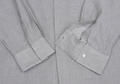 GIANNI VERSACE Pindot Stripe Woven Long Shirt White Size 52