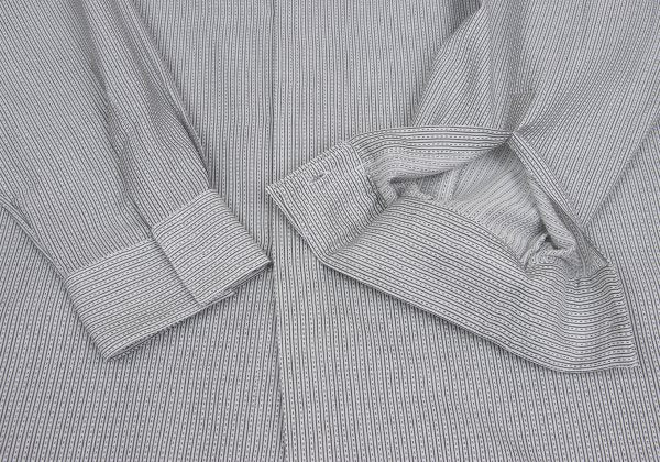 GIANNI VERSACE Pindot Stripe Woven Long Shirt White Size 52