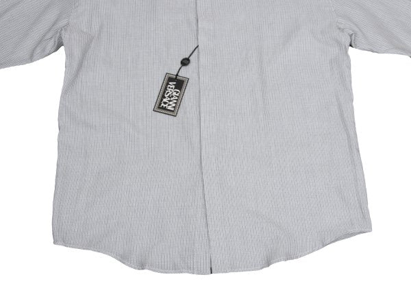 GIANNI VERSACE Pindot Stripe Woven Long Shirt White Size 52