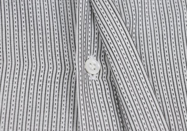 GIANNI VERSACE Pindot Stripe Woven Long Shirt White Size 52