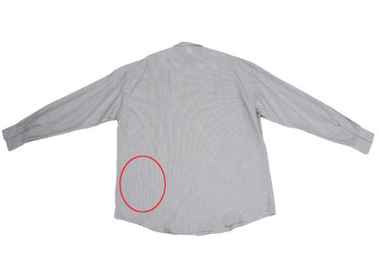 GIANNI VERSACE Pindot Stripe Woven Long Shirt White Size 52