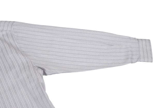 GIANNI VERSACE Swirl Stripe Woven Shirt White Gray Size 52