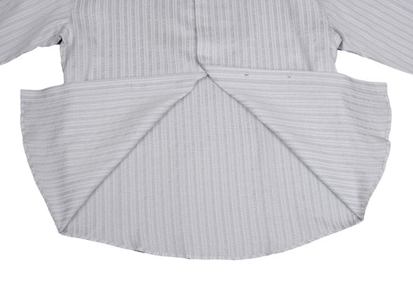 GIANNI VERSACE Swirl Stripe Woven Shirt White Gray Size 52