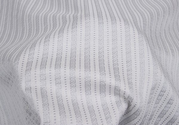 GIANNI VERSACE Swirl Stripe Woven Shirt White Gray Size 52