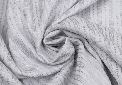 GIANNI VERSACE Swirl Stripe Woven Shirt White Gray Size 52