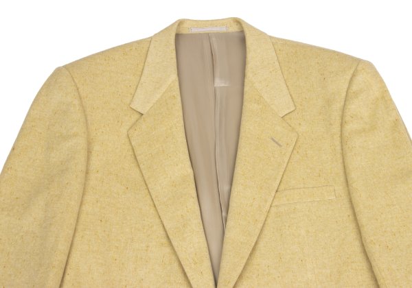 GIANNI VERSACE Ivory Mottled Woven Cashmere Jacket Size 54