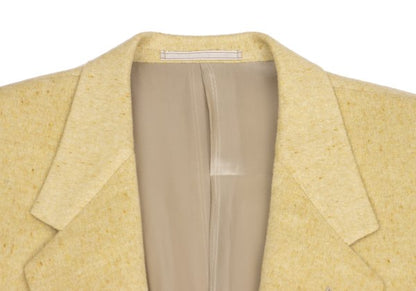 GIANNI VERSACE Ivory Mottled Woven Cashmere Jacket Size 54