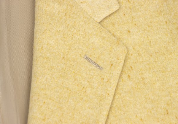GIANNI VERSACE Ivory Mottled Woven Cashmere Jacket Size 54