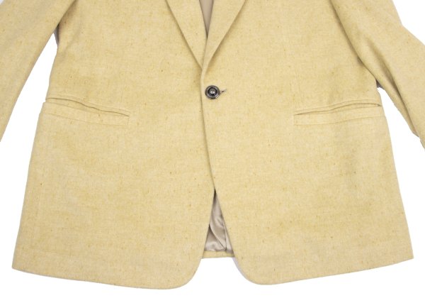 GIANNI VERSACE Ivory Mottled Woven Cashmere Jacket Size 54