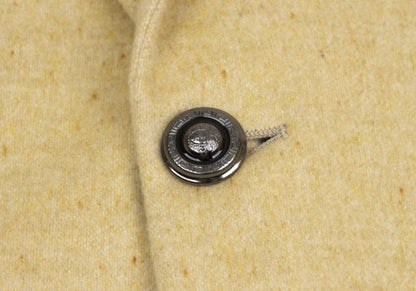 GIANNI VERSACE Ivory Mottled Woven Cashmere Jacket Size 54