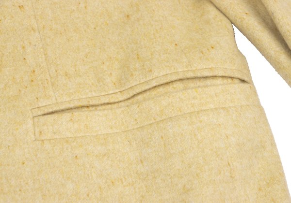 GIANNI VERSACE Ivory Mottled Woven Cashmere Jacket Size 54