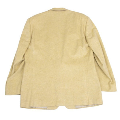 GIANNI VERSACE Ivory Mottled Woven Cashmere Jacket Size 54