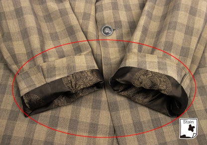 GIANNI VERSACE Silk Block Check Medusa Jacket Beige Size 56