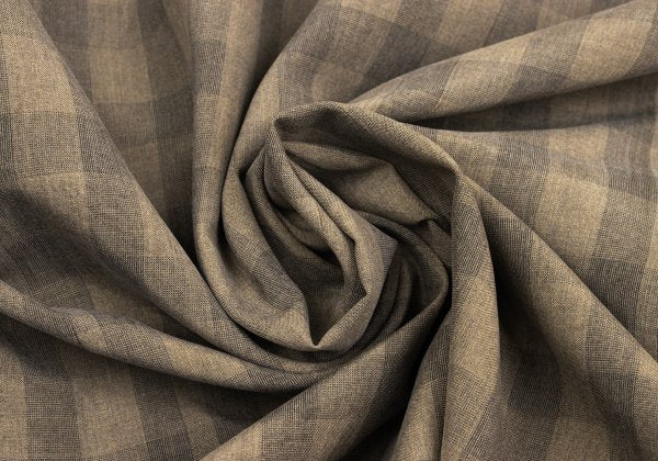 GIANNI VERSACE Silk Block Check Medusa Jacket Beige Size 56