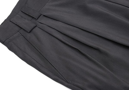GIANNI VERSACE Wool Silk Blend Pleated Pants Gray Size 54