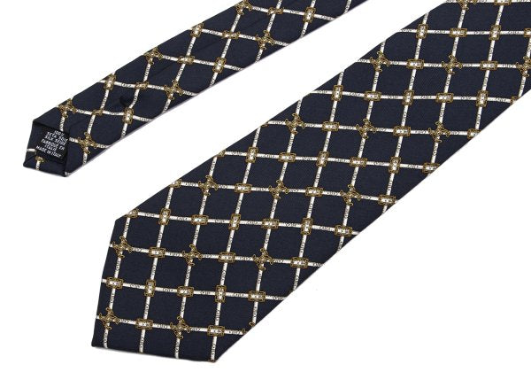 CHANEL Silk CC Mark Chain Print Tie Multi Size F