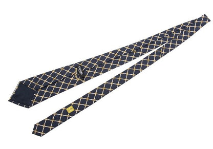 CHANEL Silk CC Mark Chain Print Tie Multi Size F