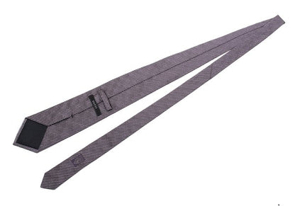 GUCCI GG Gray Purple Striped Jacquard Silk Tie
