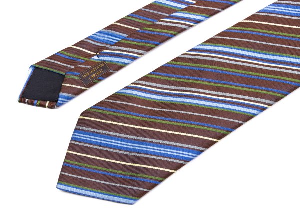HERMES Multi-Stripe Jacquard Silk Tie