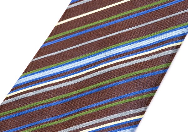 HERMES Multi-Stripe Jacquard Silk Tie