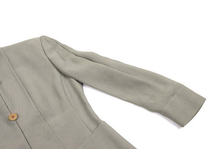 EMPORIO ARMANI Rayon Stripe Weave Jacket Gray Size 40