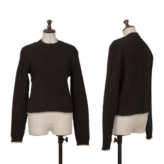 ARMANI JEANS Angora Wool Blend Knit Black Grey Size 38
