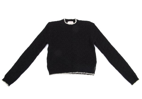ARMANI JEANS Angora Wool Blend Knit Black Grey Size 38