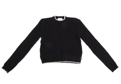 ARMANI JEANS Angora Wool Blend Knit Black Grey Size 38