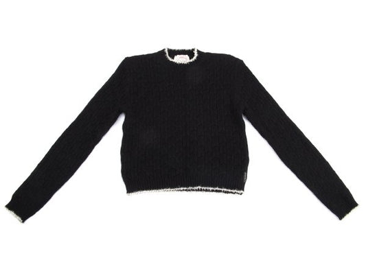 ARMANI JEANS Angora Wool Blend Knit Black Grey Size 38