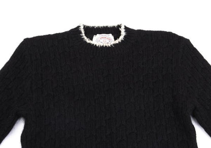 ARMANI JEANS Angora Wool Blend Knit Black Grey Size 38