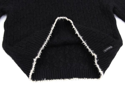 ARMANI JEANS Angora Wool Blend Knit Black Grey Size 38