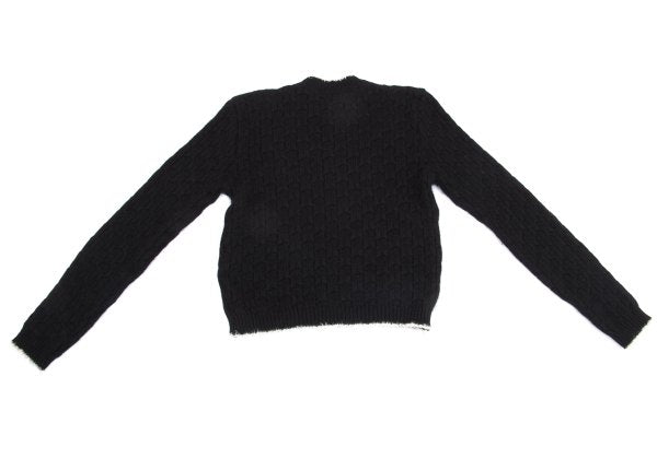 ARMANI JEANS Angora Wool Blend Knit Black Grey Size 38
