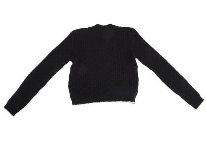 ARMANI JEANS Angora Wool Blend Knit Black Grey Size 38
