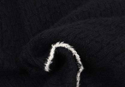ARMANI JEANS Angora Wool Blend Knit Black Grey Size 38