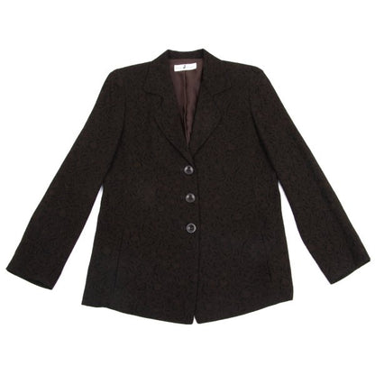 HIROKO KOSHINO pret a porter Botanical Jacket Brown Size M