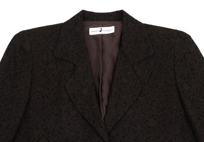 HIROKO KOSHINO pret a porter Botanical Jacket Brown Size M
