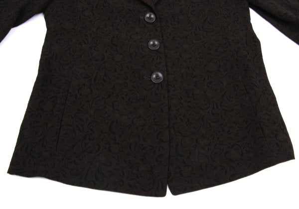 HIROKO KOSHINO pret a porter Botanical Jacket Brown Size M