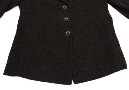 HIROKO KOSHINO pret a porter Botanical Jacket Brown Size M