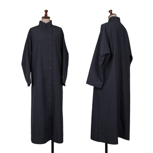 HIROKO KOSHINO TRUNK Polyester Stand Collar Coat Blue Size M