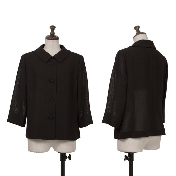 YUKI TORII Poly Check Weave Jacket Black Size 13