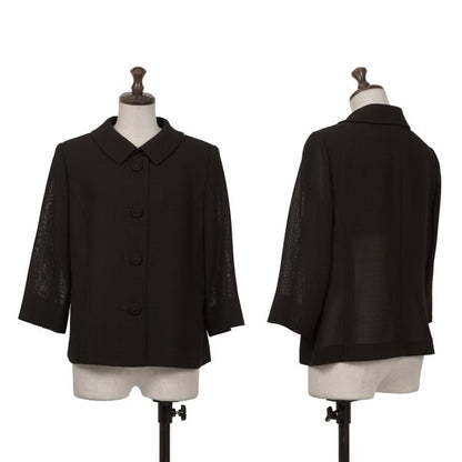 YUKI TORII Poly Check Weave Jacket Black Size 13