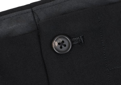 Yohji Yamamoto PH Wool Gabardine Tuck Pants Black Size S