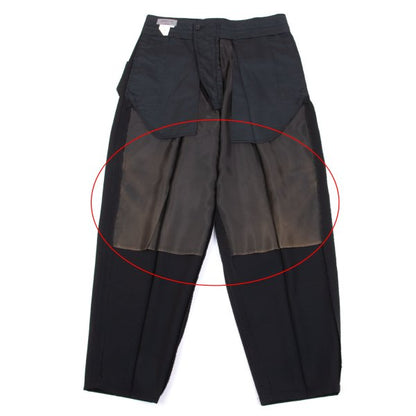 Yohji Yamamoto PH Wool Gabardine Tuck Pants Black Size S