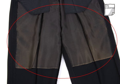 Yohji Yamamoto PH Wool Gabardine Tuck Pants Black Size S