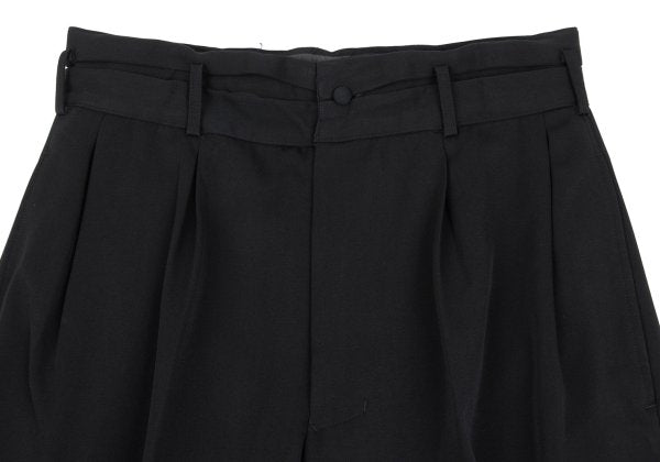 Yohji Yamamoto POUR HOMME Tuck Waist Wool Pants Black Size S