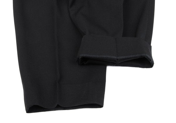 Yohji Yamamoto POUR HOMME Tuck Waist Wool Pants Black Size S