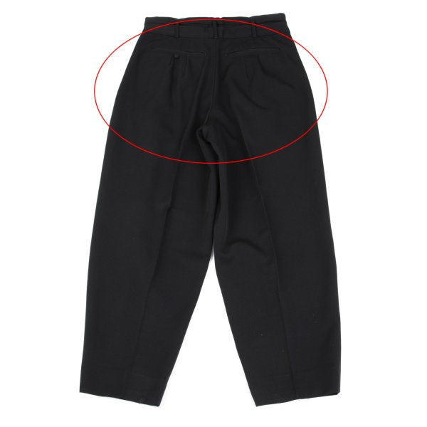 Yohji Yamamoto POUR HOMME Tuck Waist Wool Pants Black Size S