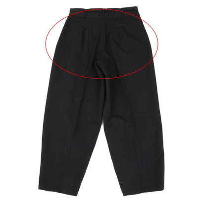 Yohji Yamamoto POUR HOMME Tuck Waist Wool Pants Black Size S